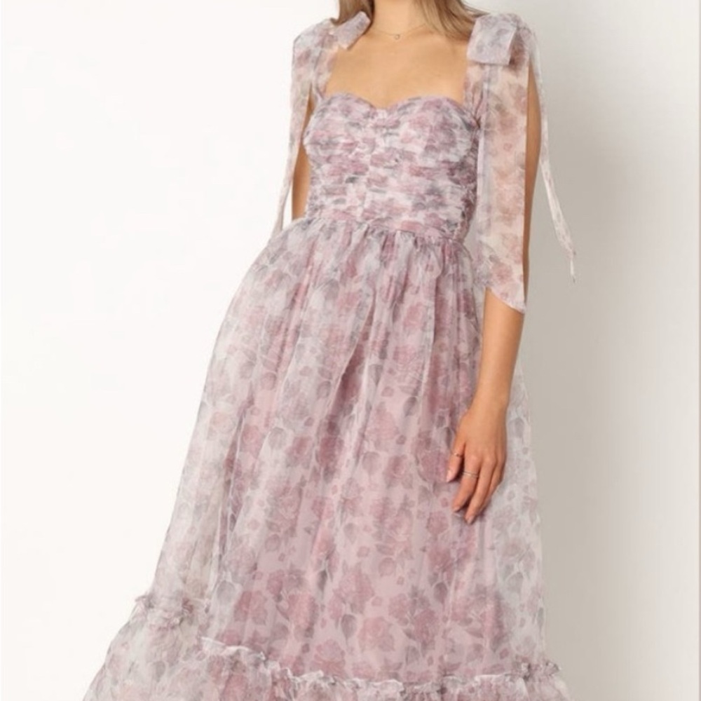 Petal & Pup Lavender Floret Midi Dress (S) - Picture 3 of 11